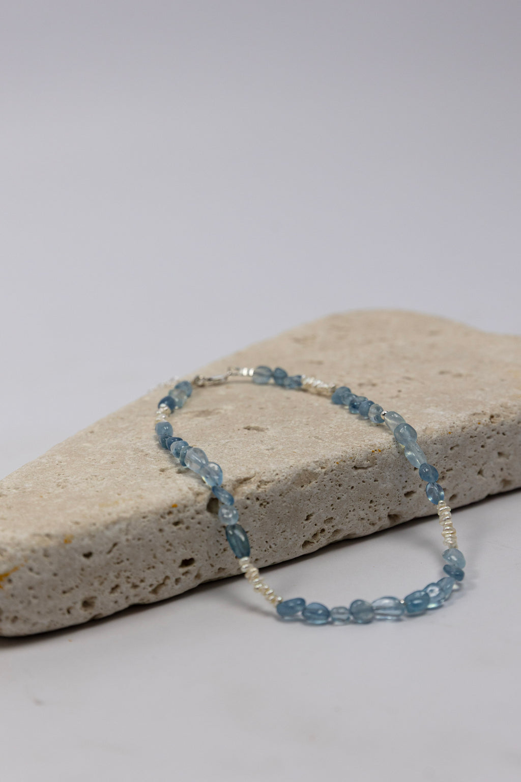 Aquamarine & Pearl | שרשרת