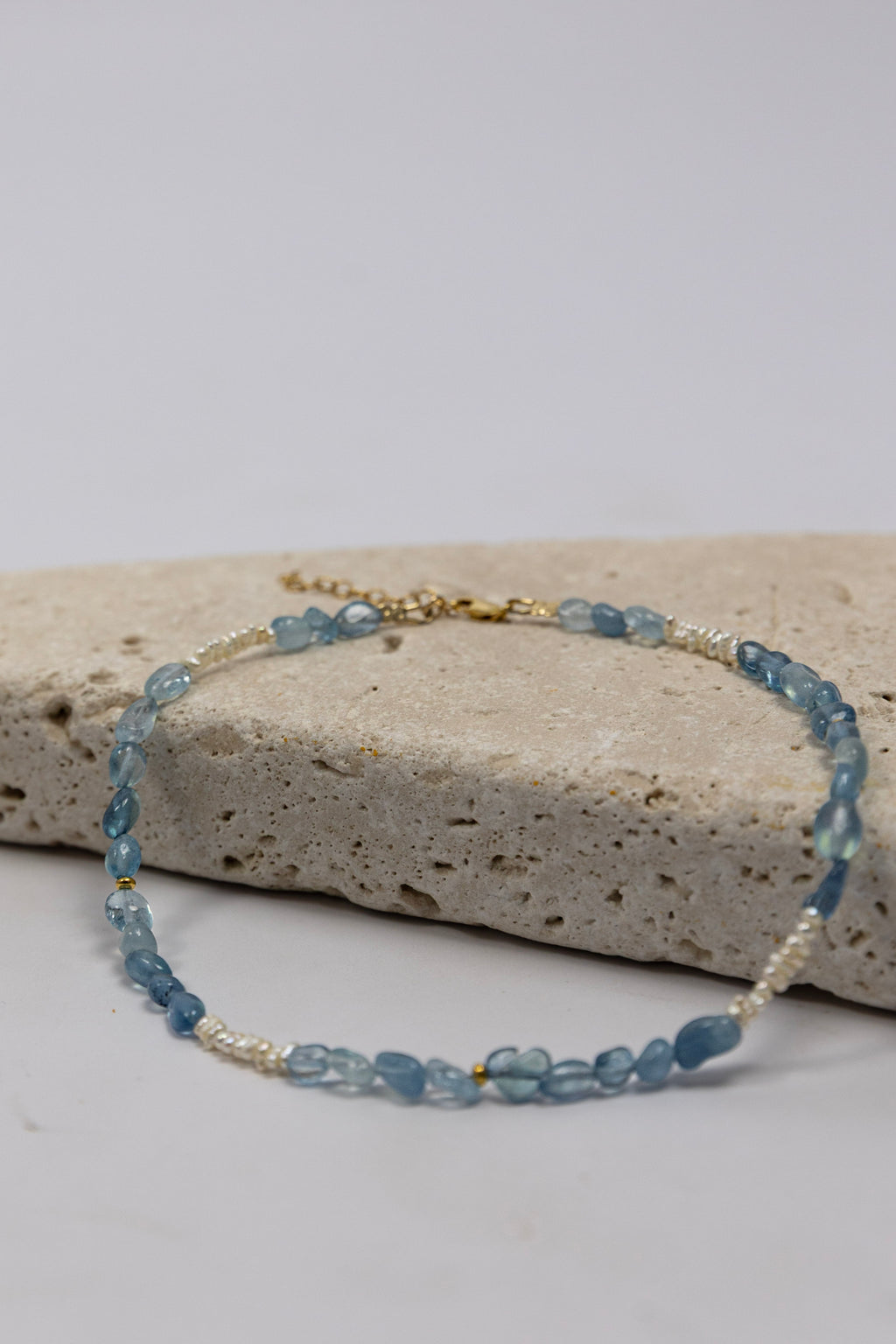 Aquamarine & Pearl | שרשרת