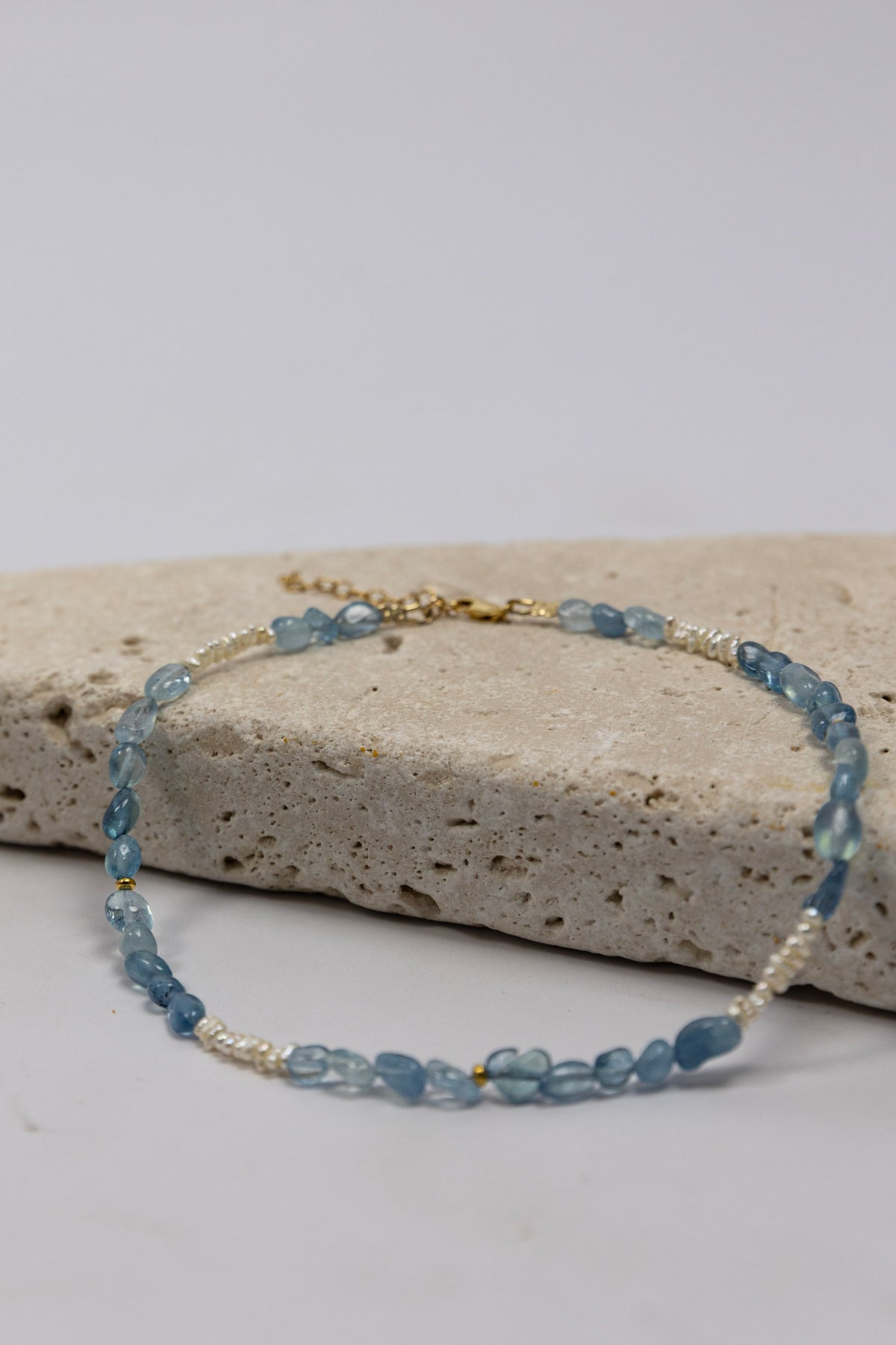 Aquamarine & Pearl | שרשרת